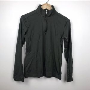 Bogner Forest Green Ski Base Layer First Layer Quarter Zip size Medium